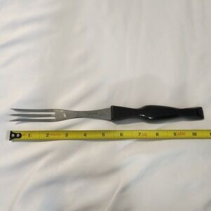 Cutco 1726 KC Stainless Steel 3 Tine Turning Fork Classic Brown Handle